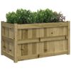vidaXL Garden Planter Set of 2 Brown Vacuum pressure treated pinewood