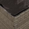vidaXL Cushion Box with Storage Gray 19.7" x 19.7" x 19.7" poly rattan