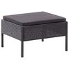 vidaXL Garden Lounge Set Black PE (polyethylene) rattan Medium Modular