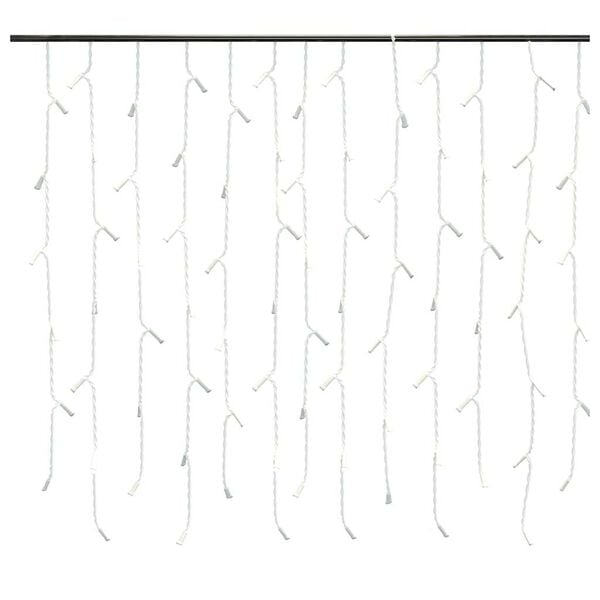 vidaXL Curtain Icicle Light Blue Plastic 32.8 feet Curtain Icicle Light