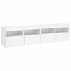 vidaXL TV Wall Cabinet Set of 2 White Engineered Wood Medium