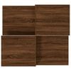 vidaXL Coffee Table Set of 2 Brown oak Engineered wood Medium Storage