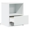 vidaXL Bedside Cabinet Set of 2 White Engineered wood Standard