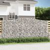 vidaXL Gabion Basket Set of 4 Silver Galvanized Iron Large Durable