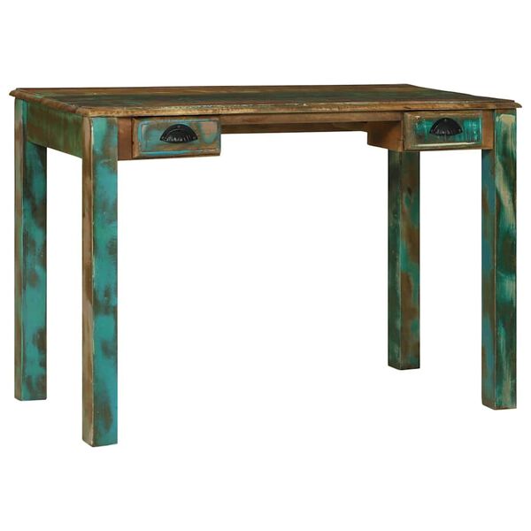 vidaXL Desk Brown 112 x 55 x 76 cm Solid Reclaim wood