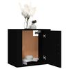 vidaXL Wall-mounted Bedside Cabinet Set of 2 Black Engineered wood