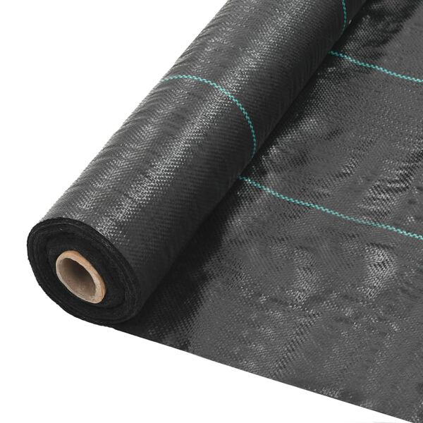 vidaXL Weed Membrane Black Polypropylene Large Durable Weed Membrane