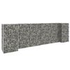 vidaXL Gabion Planter Silver Steel wire 102.4 in x 15.7 in x 31.5 in