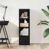 vidaXL Bookcase Black Oak Engineered wood Compact Bookcase Rectangular