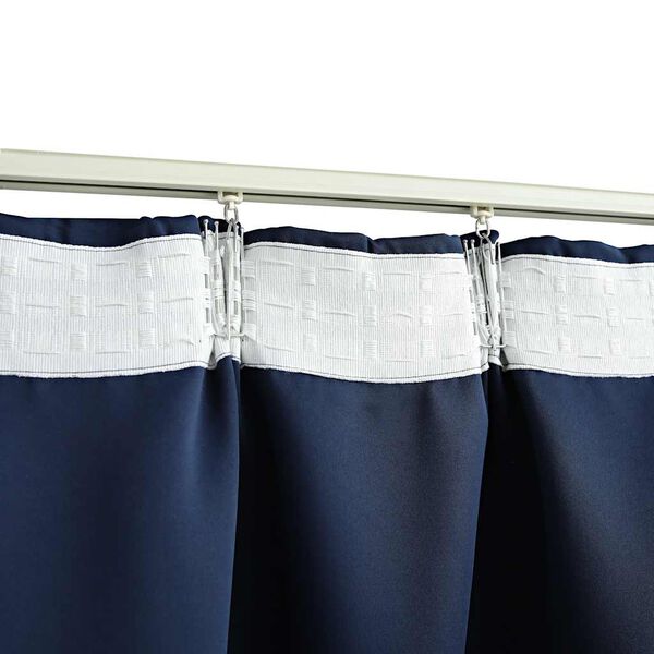 vidaXL Blackout Curtains with Hooks 2 pcs Blue 55.1x96.5"