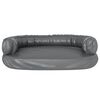 vidaXL Dog Bed Grey Faux leather (100% polyurethane) 29.5 x 20.9 in