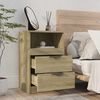 vidaXL Bedside Cabinet Set of 2 Sonoma oak Engineered wood Medium