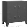 vidaXL Storage Chest Anthracite Steel, plastic Medium Storage