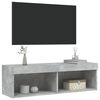 vidaXL TV Stand with LED Lights Concrete Gray 39.4"x11.8"x11.8"