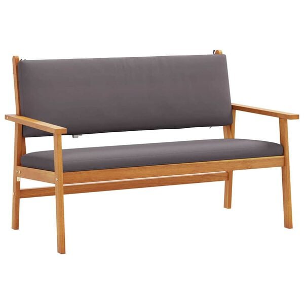 vidaXL Garden Bench with Cushion Brown Solid Acacia wood