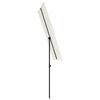vidaXL Garden Parasol Sand White Aluminum Medium Rotatable