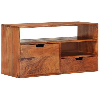 vidaXL TV Stand 31.5"x11.8"x16.5" Solid Wood Acacia