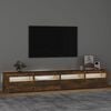 vidaXL TV Cabinet Smoked Oak Engineered Wood Large Modern Design