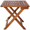 vidaXL Patio Sun Lounger Natural wood Solid acacia wood Medium Foldable