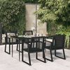 vidaXL Garden Dining Set Black