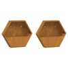 vidaXL Wall Planter Set of 2 Rusty Corten Steel Medium