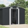 vidaXL Garden Shed Anthracite Galvanized steel Standard Durable