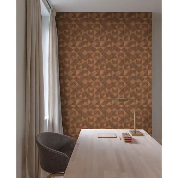 Noordwand Wallpaper Metallic Orange Nonwoven 32.8 ft x 20.9 in Pattern