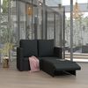 vidaXL Garden Sofa Set Black PE rattan, powder-coated steel, polyester