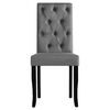 vidaXL Dining Chair Set of 2 Dark Grey Wooden frame and fabric upholstery