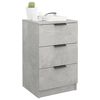 vidaXL Bedside Cabinet Set of 2 Concrete grey Engineered wood Standard