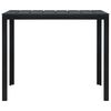vidaXL Coffee Table Black HDPE, Steel Medium Durable Coffee Table