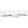 vidaXL Garden Sofa Set White Solid Pine Wood Large Modular
