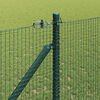 vidaXL Fence with Posts Green 39.4" x 3937.0" Steel