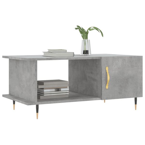 vidaXL Coffee Table Concrete Grey Engineered wood, Iron Medium