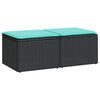 vidaXL Garden Sofa Set Black, Blue