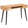vidaXL Writing Table Natural wood with black legs Solid acacia wood Medium