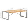 vidaXL Coffee Table Brown and grey Rough mango wood, powder-coated steel