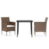 vidaXL Garden Dining Set Brown and black