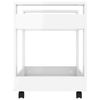 vidaXL Desk Trolley High Gloss White 23.6x17.7x23.6" Engineered Wood