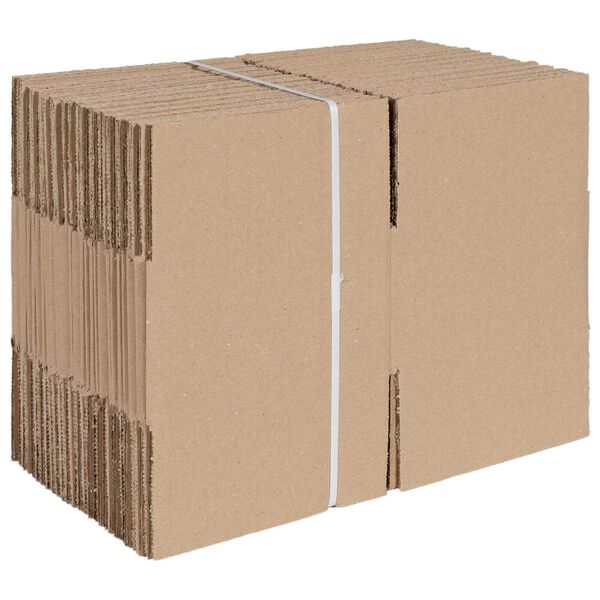 vidaXL Folding Box 50 pcs Natural 5.91 x 5.91 x 3.15 in Cardboard