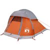vidaXL Camping Tent Dome 1-Person Grey and Orange Waterproof