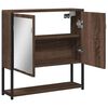 vidaXL Bathroom Mirror Cabinet Brown Oak