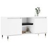 vidaXL TV Cabinet White Engineered wood, iron Medium TV Cabinet
