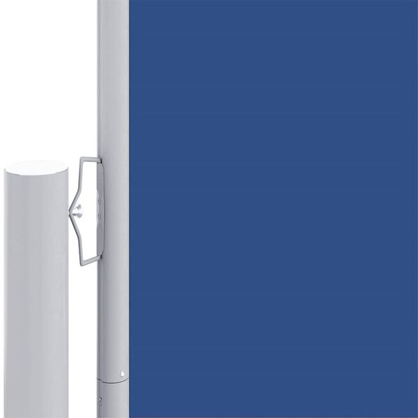 vidaXL Side Awning Blue Polyester with PU coating, Steel, Aluminum