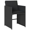 vidaXL Patio Chair Black PE rattan, powder-coated steel Standard