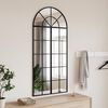 vidaXL Wall Mirror Black Powder-coated iron 23.6 x 51.2 in Minimalistic