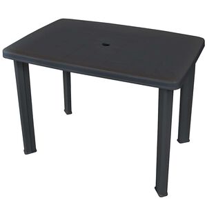 vidaXL Outdoor Table Anthracite Plastic Standard Lightweight