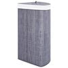 vidaXL Bamboo Corner Laundry Basket Gray 15.9 gal
