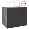 vidaXL Paper Bags 250 pcs with Handles Black 32x22x28 cm