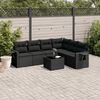 vidaXL Garden Sofa Set Black